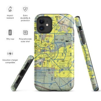KPHX (Phoenix) Aviation Sectional iPhone® Case for Pilots