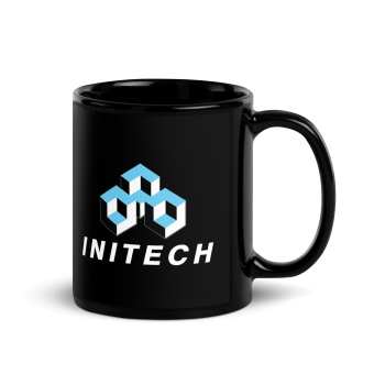 Initech Coffee Mug (Black) - Embrace Your Inner Office Space Fan