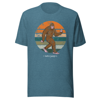 I Hate People - Bigfoot Funny  T-Shirt – Retro Style